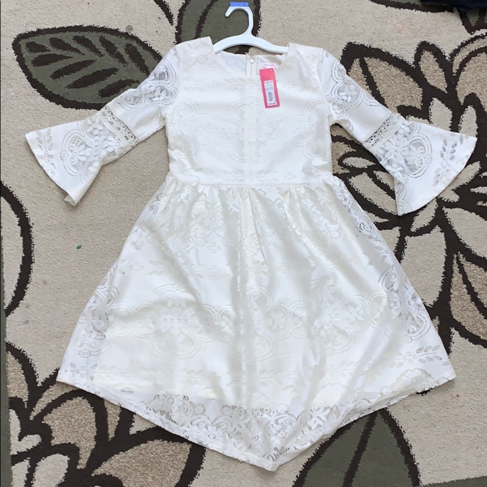 XHILARATION Ivory Lace Dress Size Large (10/12)